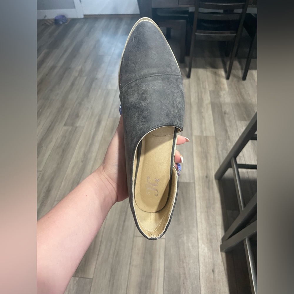These shoes are brand new look super cute with skinny jeans or dress pants.